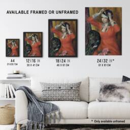 "Artery8 Red Dress Pinning on Hat Glackens Wall Art Poster Print - Size: W12"" x H16""" - thumbnail 3