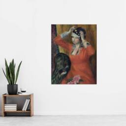 "Artery8 Red Dress Pinning on Hat Glackens Wall Art Poster Print - Size: W12"" x H16""" - thumbnail 4