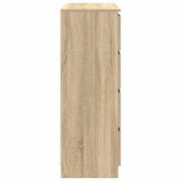 Berkfield Home Sideboard Sonoma Oak 100x35x99 cm Engineered Wood in Light Tan - Size: 100 x 35 x 99 cm - thumbnail 7