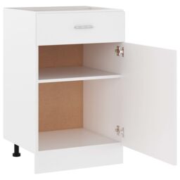 Berkfield Home Drawer Bottom Cabinet White 50x46x81.5 cm Engineered Wood - thumbnail 5
