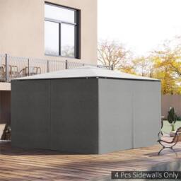 Havendro 4 Panel Gazebo Replacement Sidewalls Grey - Size: 100 cm x 100 cm