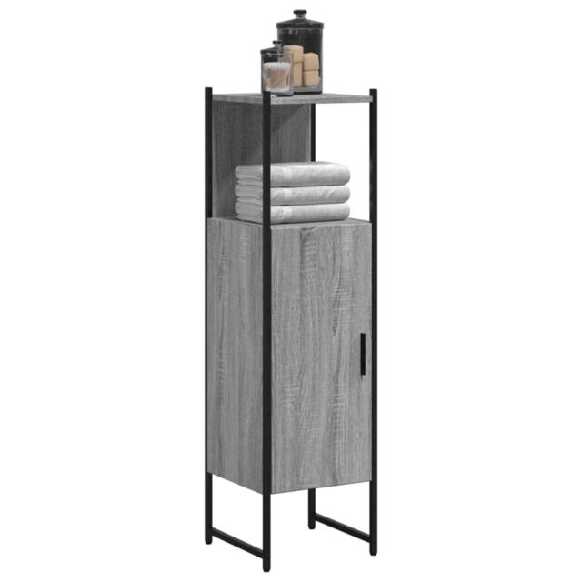 Berkfield Home Bathroom Cabinet Grey Sonoma 33x33x120.5 cm Engineered Wood - image 1