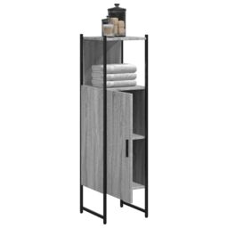 Berkfield Home Bathroom Cabinet Grey Sonoma 33x33x120.5 cm Engineered Wood - thumbnail 4