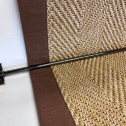 RainbowHome Herringbone New England Beige Stair Runner with Mocha Cotton Border - Size: 65 cm x 700 cm - thumbnail 2