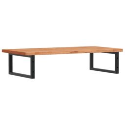 Berkfield Home Basin Shelf Wall Mounted Steel & Solid Wood Beech in Brown - thumbnail 6