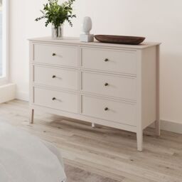 Melody Maison Large 6 Drawer Chest Of Drawers - Rowley Pale Cream Range - thumbnail 5