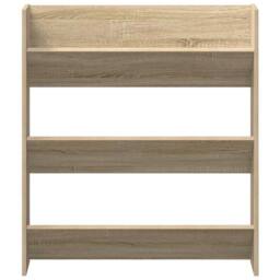 Berkfield Home Wall Shoe Cabinet Sonoma Oak 80x18x90 cm Engineered Wood in Light Tan - Size: 80 x 18 x 90 cm - thumbnail 5