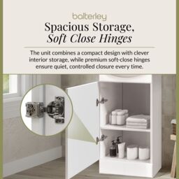 Balterley 1 Door Cloakroom Vanity Basin Unit Gloss White 400mm - thumbnail 5
