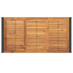 Berkfield Home Garden Table with U-shaped Legs 160x80x75 cm Solid Wood Acacia in Brown - Size: 160 x 80 x 75 cm - thumbnail 5