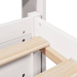 Berkfield Home Beautiful Bed Frame with Headboard without Mattress White 140x190 cm - thumbnail 9