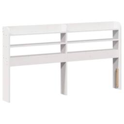 Berkfield Home Beautiful Bed Frame with Headboard without Mattress White 140x190 cm - thumbnail 6