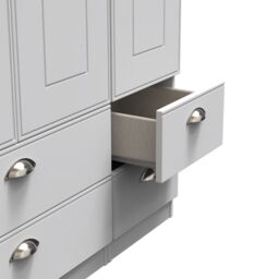 Ready Assembled 2 U Albert Triple 2 Drawer + Drawer Wardrobe (Ready Assembled) in Grey - thumbnail 8
