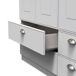 Ready Assembled 2 U Albert Triple 2 Drawer + Drawer Wardrobe (Ready Assembled) in Grey - thumbnail 7