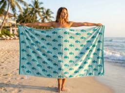 MyShoeStore 100% Cotton Velour Beach Towel 100x180cm Jumbo Soft Towel - thumbnail 7