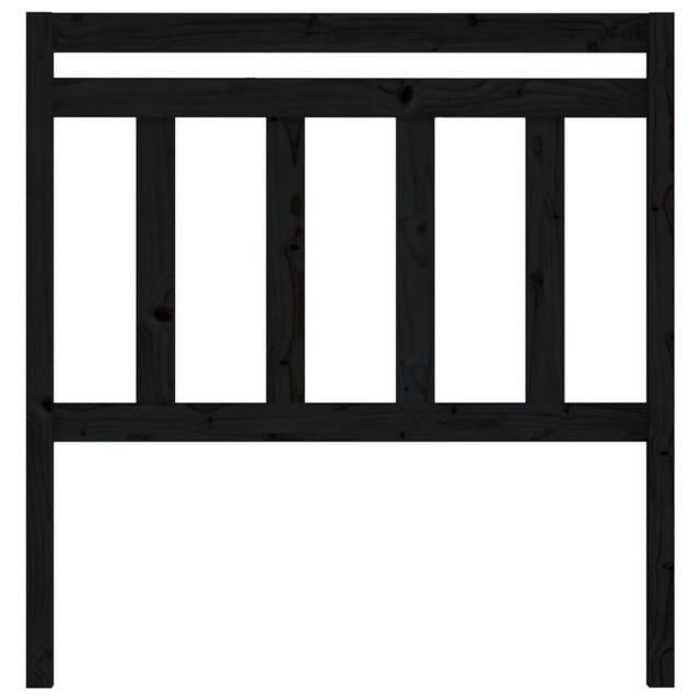 Berkfield Home Beautiful Bed Headboard Black 81x4x100 cm Solid Wood Pine - Size: 81 x 4 x 100 cm - image 1