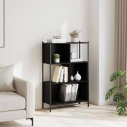 Berkfield Home Decorative Bookcase Black 72x28x109 cm Engineered Wood - Size: 72 x 28 x 109 cm - thumbnail 1