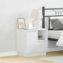 Berkfield Home Bedside Cabinets with LED 2 pcs White 50x34, 5x50 cm - thumbnail 2