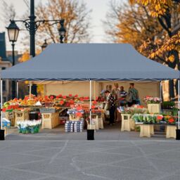 Costway 3M x 6M Pop-up Canopy Tent Folding Instant Sun Shelter w/ Carrying Bag in Grey - thumbnail 4