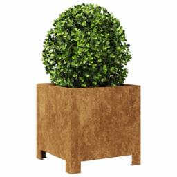 Berkfield Home Garden Planters 2 pcs 30x30x30 cm Corten Steel in Brown - Size: 30 x 30 x 30 cm - thumbnail 4
