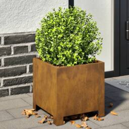 Berkfield Home Garden Planters 2 pcs 30x30x30 cm Corten Steel in Brown - Size: 30 x 30 x 30 cm - thumbnail 2