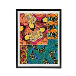 "Artery8 Vintage Vibrant Butterflies Pattern Framed Canvas Wall Art Print Seguy - Size: W12"" x H16""" - thumbnail 1