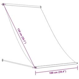 Berkfield Home Retractable Awning Cream 100x150 cm Fabric & Steel - thumbnail 9