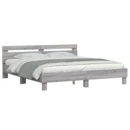 Berkfield Home Bed Frame without Mattress Grey Sonoma 160x200 cm - thumbnail 4