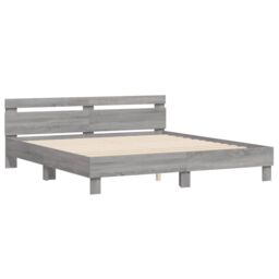 Berkfield Home Bed Frame without Mattress Grey Sonoma 160x200 cm - thumbnail 2
