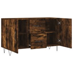 Berkfield Home Sideboard Smoked Oak 100x36x60 cm Engineered Wood in Brown - Size: 100 x 36 x 60 cm - thumbnail 5