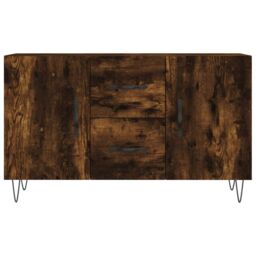 Berkfield Home Sideboard Smoked Oak 100x36x60 cm Engineered Wood in Brown - Size: 100 x 36 x 60 cm - thumbnail 6
