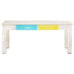 Berkfield Home Coffee Table White 110x60x45 cm Solid Mango Wood - Size: 110 x 60 x 45 cm - thumbnail 1