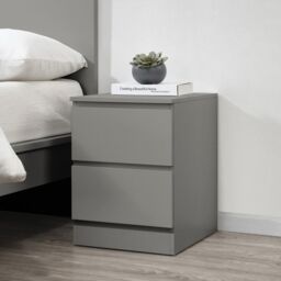 Birlea 3 Piece Furniture Set Chest of Drawers Bedside Tables Oslo in Grey - thumbnail 3