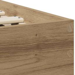 Berkfield Home Bed Frame without Mattress with Headboard Artisan Oak 75x190 cm in Brown - thumbnail 9