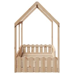 Berkfield Home Kids' House Bed Frame without Mattress 90x190 cm Single Solid Wood Pine in Brown - thumbnail 5