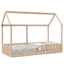 Berkfield Home Kids' House Bed Frame without Mattress 90x190 cm Single Solid Wood Pine in Brown - thumbnail 2