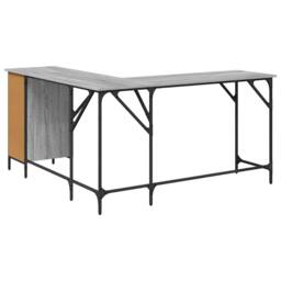 Berkfield Home Decorative Desk Grey Sonoma 141x141x75 cm Engineered Wood - Size: 141 x 141 x 75 cm - thumbnail 8