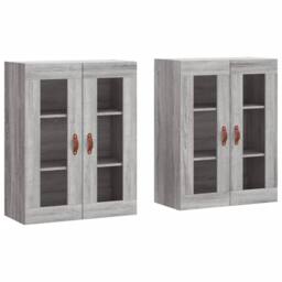 Berkfield Home Wall Mounted Cabinets 2 pcs Grey Sonoma Engineered Wood - thumbnail 3
