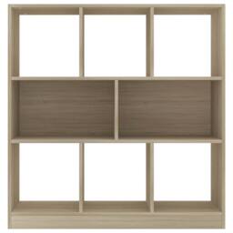 Berkfield Home Book Cabinet Sonoma Oak 97.5x29.5x100 cm Engineered Wood in Brown - thumbnail 4