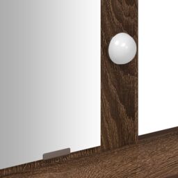 Berkfield Home Brown Oak Dressing Table with LED Lights, 100x41x140 cm - Size: 100 x 41 x 140 cm - thumbnail 9