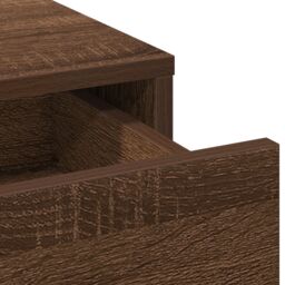 Berkfield Home Brown Oak Dressing Table with LED Lights, 100x41x140 cm - Size: 100 x 41 x 140 cm - thumbnail 8