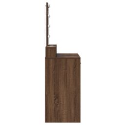 Berkfield Home Brown Oak Dressing Table with LED Lights, 100x41x140 cm - Size: 100 x 41 x 140 cm - thumbnail 6
