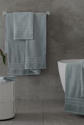 Catherine Lansfield 'Zero Twist' Cotton 6 Piece Towel Bale in Light Green - thumbnail 1