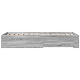Berkfield Home Bed Frame with Drawers without Mattress Grey Sonoma 90x200 cm - thumbnail 5
