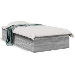 Berkfield Home Bed Frame with Drawers without Mattress Grey Sonoma 90x200 cm - thumbnail 2