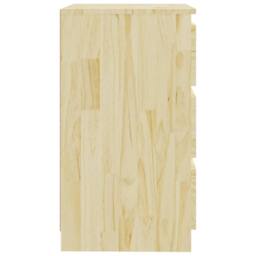 Berkfield Home Bedside Cabinet 60x36x64 cm Solid Pinewood in Light Brown - Size: 60 x 36 x 64 cm - thumbnail 5
