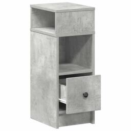 Berkfield Home Bedside Cabinet with Drawer Concrete Grey 25x31x66 cm - Size: 25 x 31 x 66 cm - thumbnail 5
