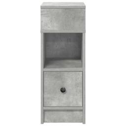 Berkfield Home Bedside Cabinet with Drawer Concrete Grey 25x31x66 cm - Size: 25 x 31 x 66 cm - thumbnail 4