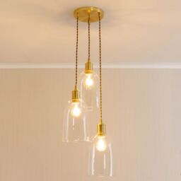 ValueLights Shaw Cluster Drop 3 Way Chrome Gold Black Adjustable Ceiling Light - thumbnail 4
