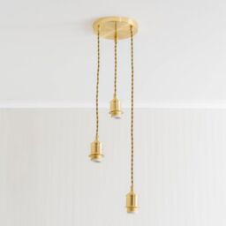 ValueLights Shaw Cluster Drop 3 Way Chrome Gold Black Adjustable Ceiling Light - thumbnail 2