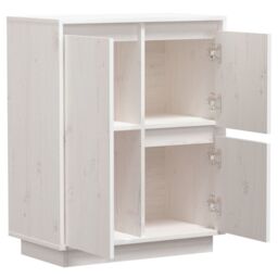 Berkfield Home Sideboard White 60x34x75 cm Solid Wood Pine - Size: 60 x 34 x 75 cm - thumbnail 6